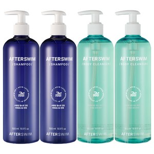 애프터스윔 수영장 샴푸 500ml + 바디클렌저 500ml, 2세트