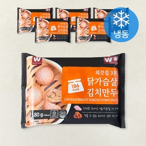 외갓집 3분 닭가슴살 김치만두 (냉동), 180g, 6개