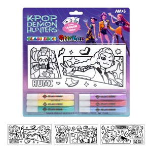 아모스 케이팝 데몬 헌터스 헌트릭스 글라스데코 10.5ml x 6종 + 씰 스티커 + 스티커 3p 세트