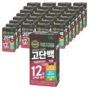 베지밀 고단백두유 검은콩, 190ml, 48개