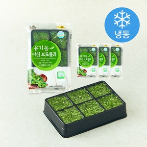 우리땅 웰팜넷 유기가공식품 인증 다진브로콜리 (냉동), 90g, 4개
