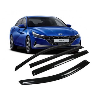 리드홈 스모그 차량용 썬바이저 4p 세트, 아반떼 CN7, 투명블랙