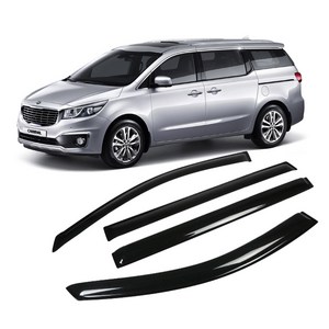 리드홈 스모그 차량용 썬바이저 4p 세트, 올뉴카니발, 투명블랙