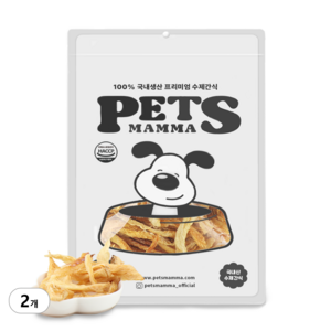 펫츠맘마 반려동물 국내산 수제간식, 무염황태포, 180g, 2개