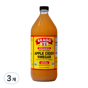 브래그 애플사이다비네거 음용식초, 946ml, 3개