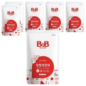 비앤비 젖병세정제 거품형 리필, 400ml, 6개