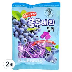 상큼하고 쫄깃한 블루베리 젤리, 300g, 2개
