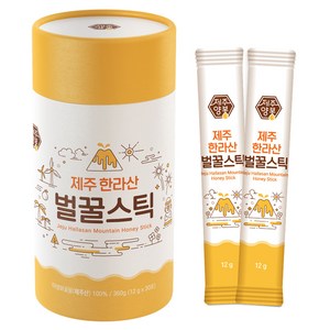 제주양봉 1등급 제주 한라산 벌꿀스틱 7호 30p, 360g, 1개