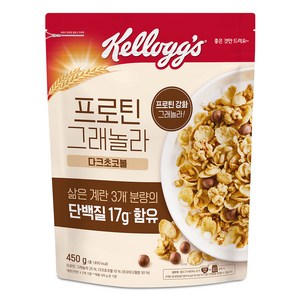 켈로그 프로틴 그래놀라 시리얼 다크초코볼, 450g, 1개