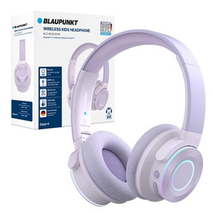 블라우풍트 청력보호 LED 블루투스 6.0 키즈 헤드폰 BLP-BH551PHP 퍼플 패시브노이즈캔슬링(PNC) 18시간 멀티단자