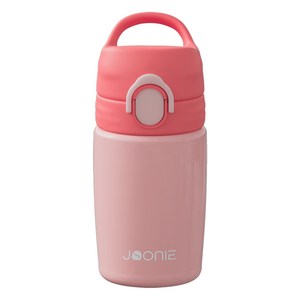 주니 원터치 스테인레스 텀블러 입모아컵, 240ml, 핑크, 1개