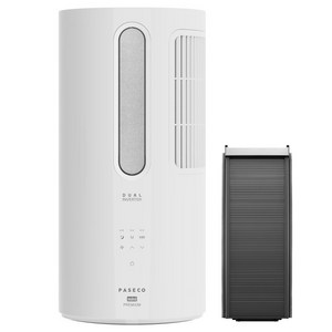 파세코14.6㎡(4.4평) 25년형 미니 프리미엄 창문형에어컨 실버 방문설치