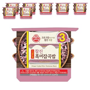 오뚜기 식감만족 찰진 흑미잡곡밥, 210g, 24개