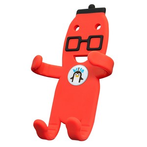 브리사 귀요미군 차량용 핸드폰 송풍구형 거치대, 레드군, 1개