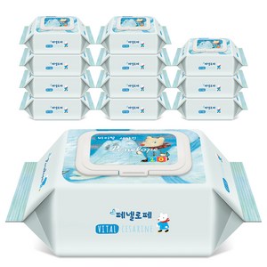 페넬로페 바이탈 플러스 세자린 저자극 아기물티슈 휴대용 캡형