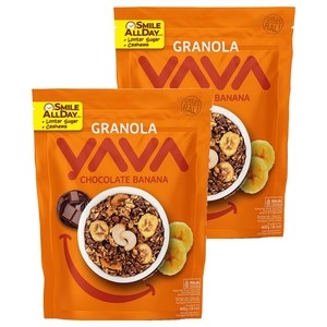 야바 그래놀라 초콜릿 바나나 시리얼, 400g, 2개