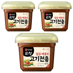 청정원순창 깔끔 매콤한 고기전용 쌈장, 450g, 3개