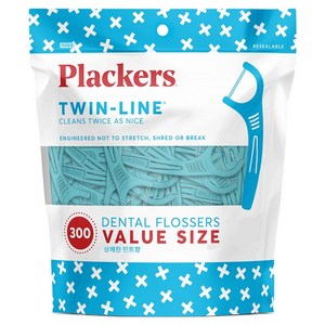 플랙커스 트윈 라인 치실, 300개입, 1개