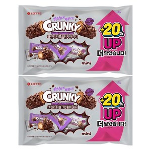 롯데웰푸드 크런키 더블크런치바 미니, 513g, 2개