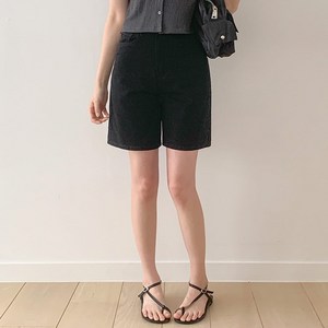 플랜데이 여성용 숏/미디움 쿨 난스판 하이웨스트 A라인 팬츠