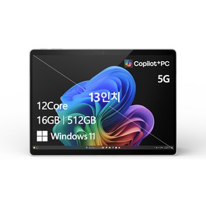 마이크로소프트 서피스 프로 플래티넘, 스냅드래곤, 512GB, 16GB, WIN11 Home, 2024.08