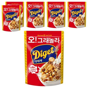 마켓오네이처 오 그래놀라 다이제 시리얼, 300g, 6개