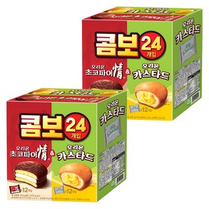 오리온 콤보 초코파이 정 12p + 카스타드 12p, 744g, 2개