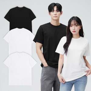베이스알파에센셜 남녀공용 30수 라운드 반팔티 3장 세트