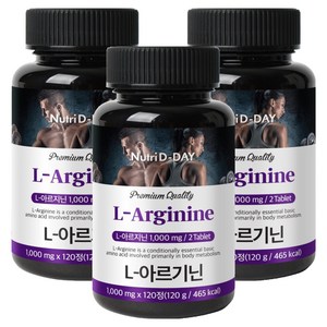 뉴트리디데이 L 아르기닌, 120정, 3개