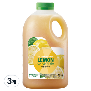 스위트컵 레몬 농축액, 1.8kg, 3개