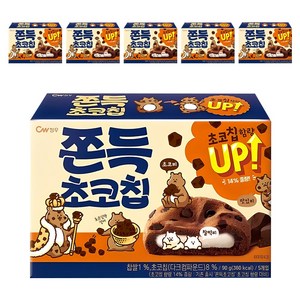 청우식품 쫀득 초코칩 5p, 90g, 6개