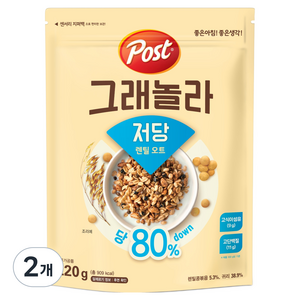 포스트 그래놀라 저당 렌틸오트, 220g, 2개