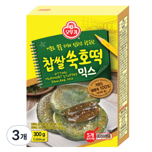 오뚜기 찹쌀 쑥호떡 믹스, 3개, 300g