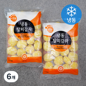 마당발 탈피감자 (냉동), 1kg, 6개