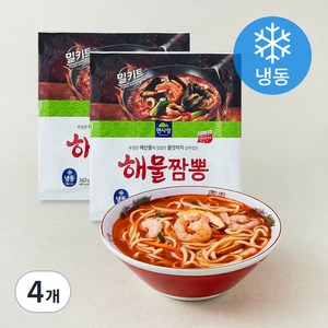 면사랑 해물짬뽕 팩면 (냉동), 363g, 4개