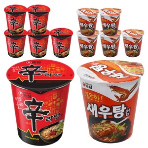 농심 새우탕컵 67g 6p + 신라면컵 65g 6p