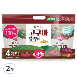 이더스 오븐에 구운 고구마 말랭이 4p, 240g, 2개