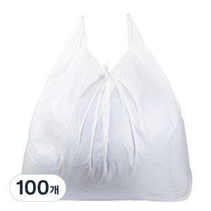 [국내생산] 손잡이형 이불 쓰레기봉투 백색, 130L, 100개