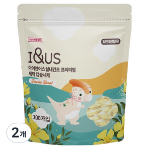 아이앤어스 실내건조 프리미엄 세탁캡슐세제 프리지아향, 100개입, 2개