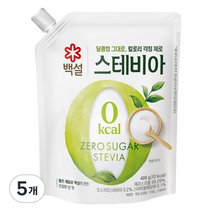 백설 스테비아, 400g, 5개