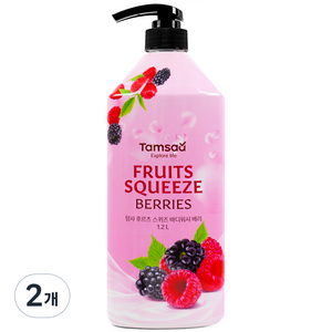 탐사 후르츠 스퀴즈 바디워시 베리, 1.2L, 2개