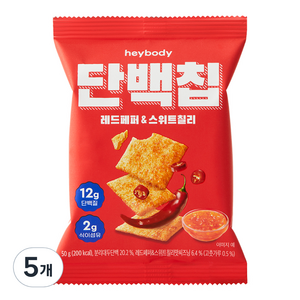 헤이바디 단백칩 레드페퍼&스위트칠리, 50g, 5개