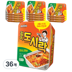 팔도도시락 김치 컵라면 86g, 36개