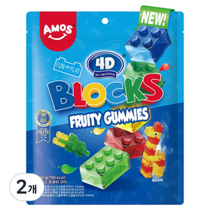 4D 블록스 프루티 구미, 250g, 2개