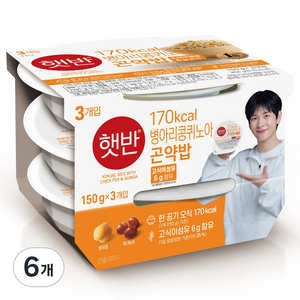 햇반 병아리콩퀴노아 곤약밥, 150g, 6개