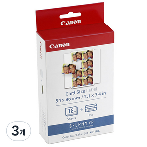 캐논 셀피 인화지 8분할 스티커용지 KC-18IL, 2X3, 54개