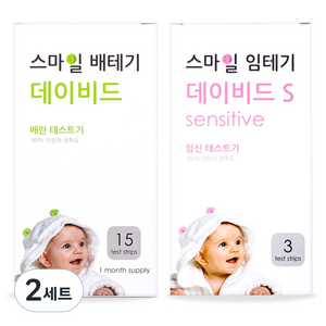 스마일랩 스마일 데이비드 배란테스트기 15p + 스마일 임신테스트기 S 3p, 18개입, 2세트