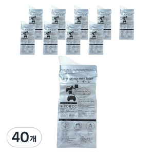 안이네 휴대용 일회용 패드 소변 주머니 700ml, 단일, 40개