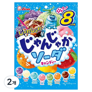 라이온과자 잔자카 소다 캔디, 114g, 2개
