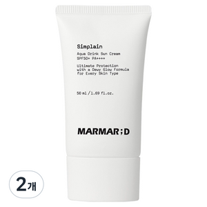 마르마르디 아쿠아 드링크 선크림 SPF50+ PA++++, 50ml, 2개